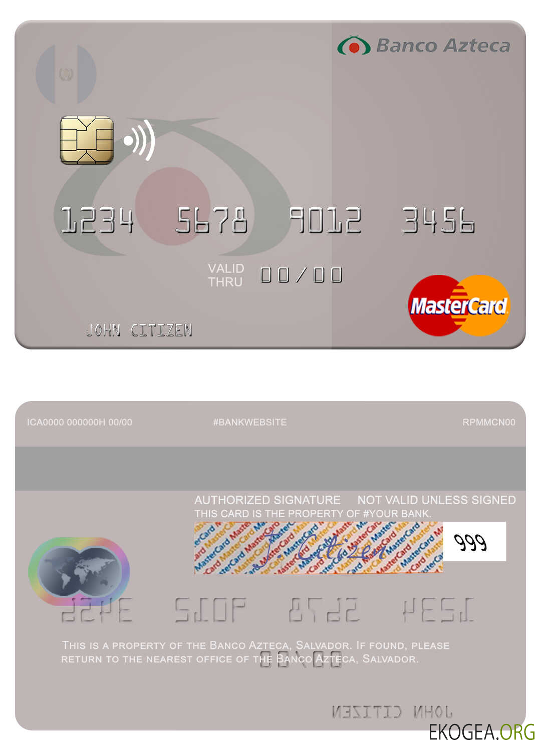 Carte Mastercard Salvador Banco Azteca